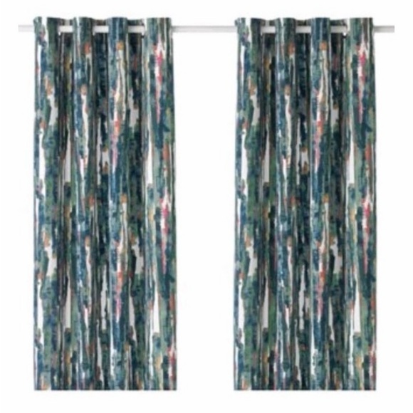 2 sets (4 panels) IKEA Graslilja curtains 98” long - Picture 2 of 3